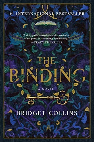 The Binding cover by Bridget Collins - gothic fantasy where books are made of erased memories and every library is evidence